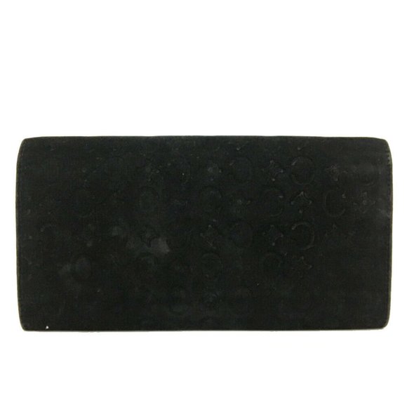 CELINE C Macadam Suede Leather Long Bifold Wallet - Picture 4 of 8